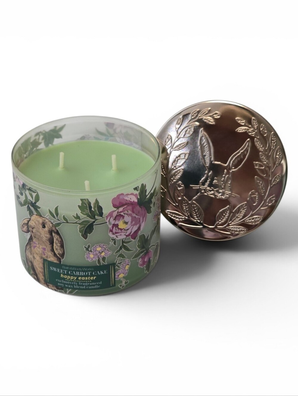 Bath & Body Works Sweet Carrot Cake Happy Easter 3 Wick Candle NWT
